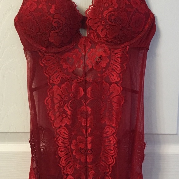 La Senza Sexy Red Merrywidow 2 piece set - Picture 2 of 8